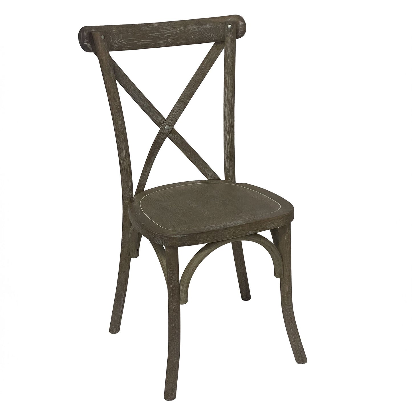 Set of Two Light Oak Cross Back Chairs