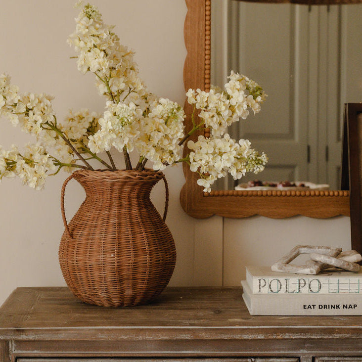 Woven Wicker Vase