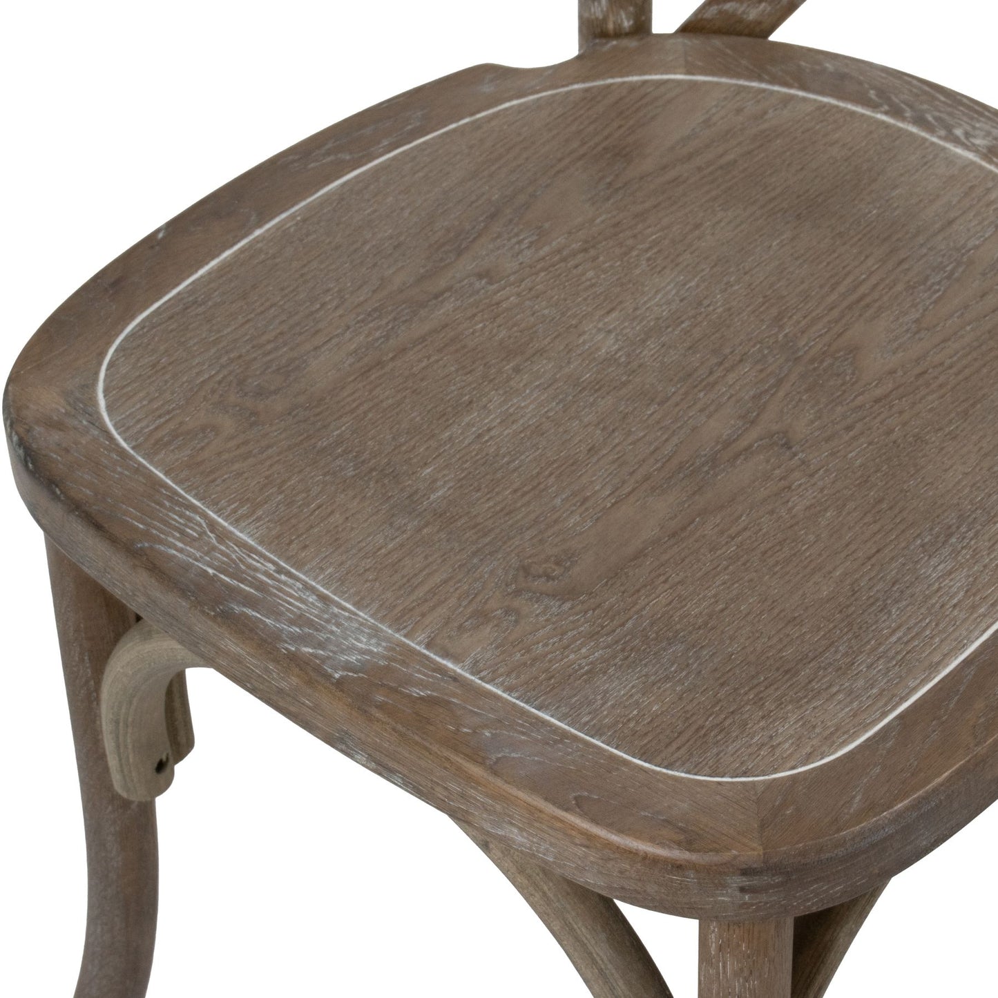 Set of Two Light Oak Cross Back Chairs