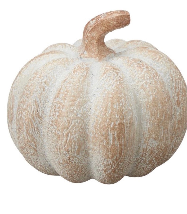 Set of 3 Cast Resin Pumpkins – Luxury Mixed Colour Decor