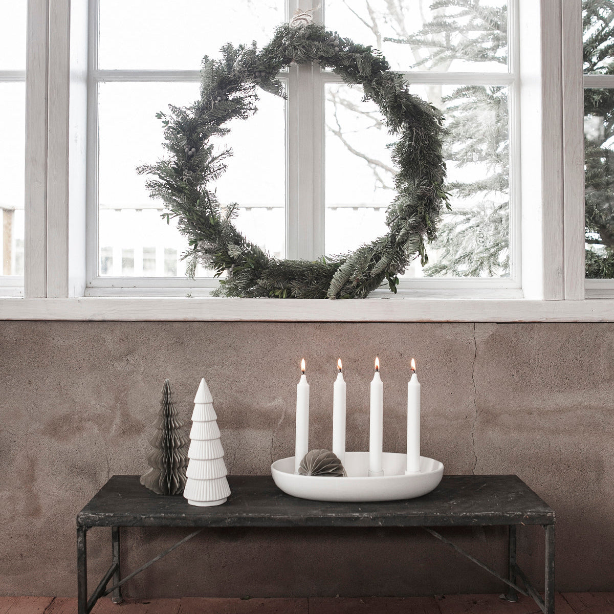White Matte Candle Holder