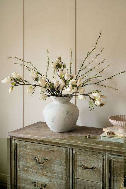 Luxury Tall White Faux Magnolia