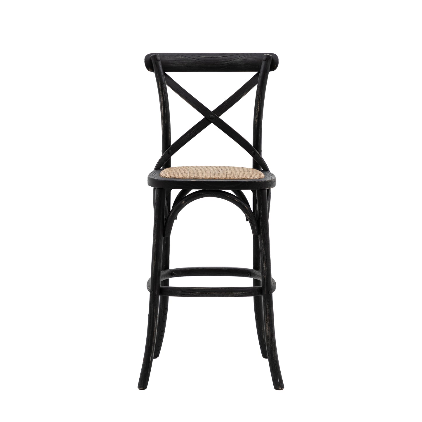 Set of 2 Black Bistro Bar Stools