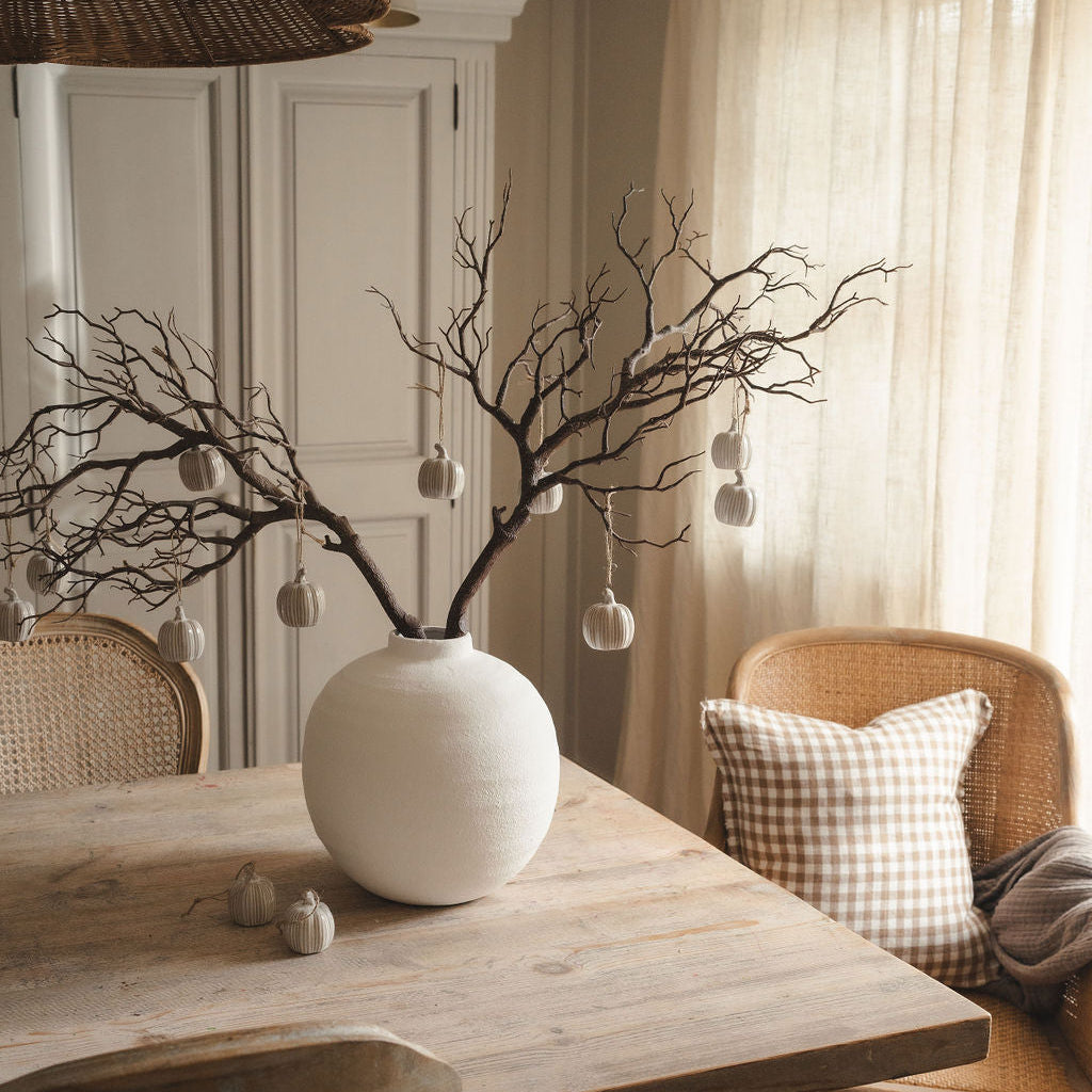 Set of 3 Ceramic Hanging Pumpkins