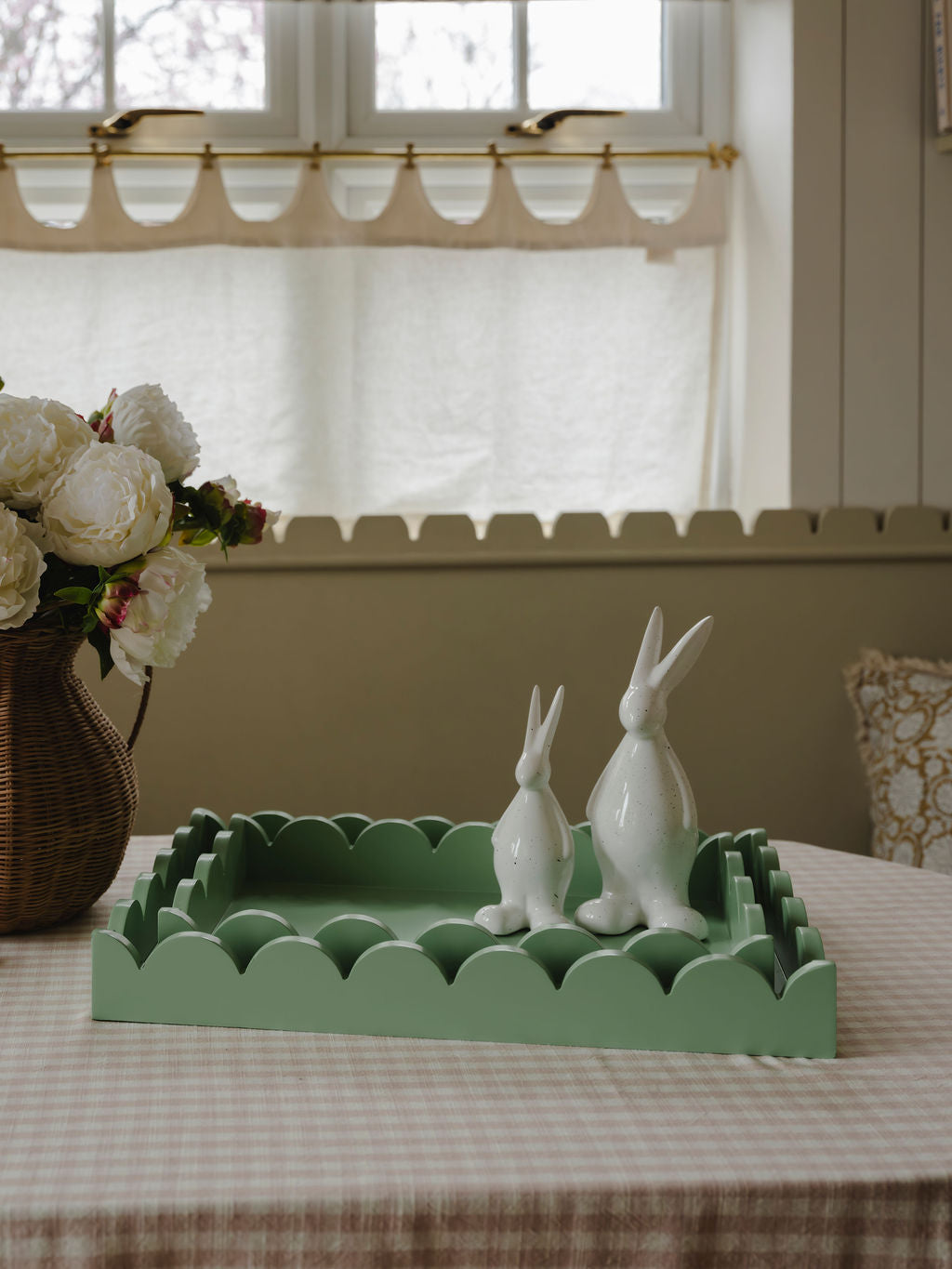 Gingham Tablecloth - Plaster Pink