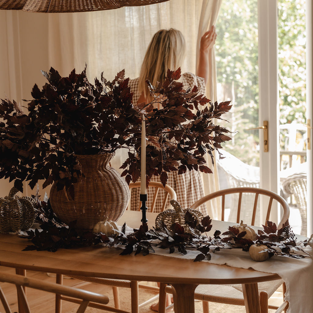 Set Of Two Rattan Pumpkins