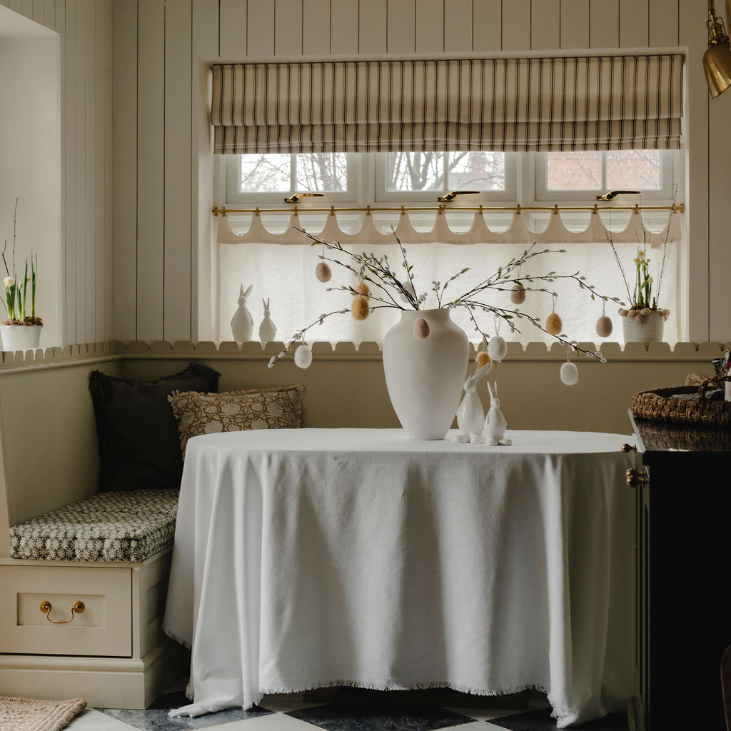 Set of 2 Ceramic White Hares