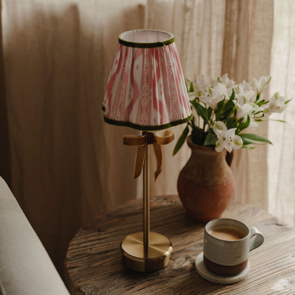 Tall Rechargeable Table Lamp Stand with Bow