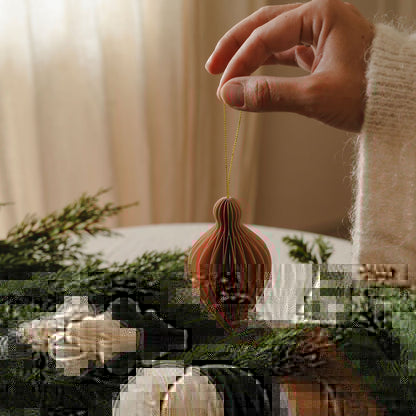 Box of 4 Caramel Paper Hanging Decorations