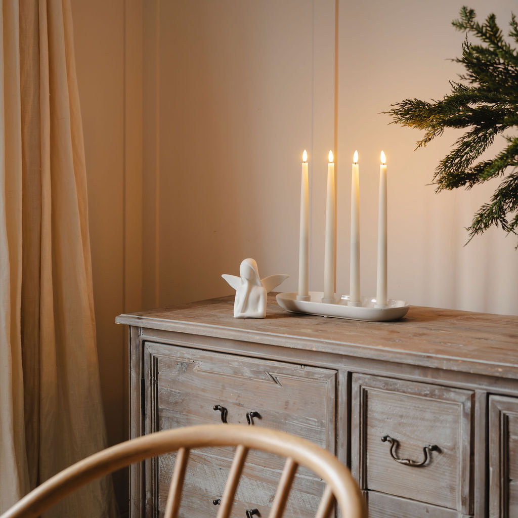 White Ceramic Light Up Angel