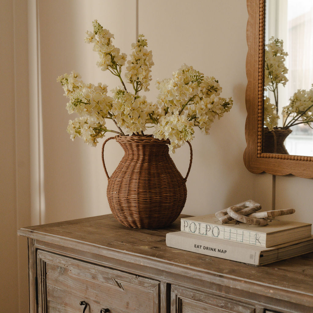 Woven Wicker Vase
