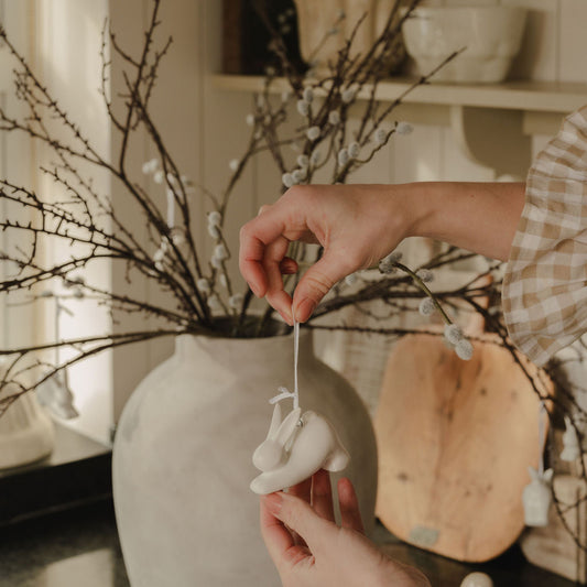 Set of Two Hanging Bunnies.
