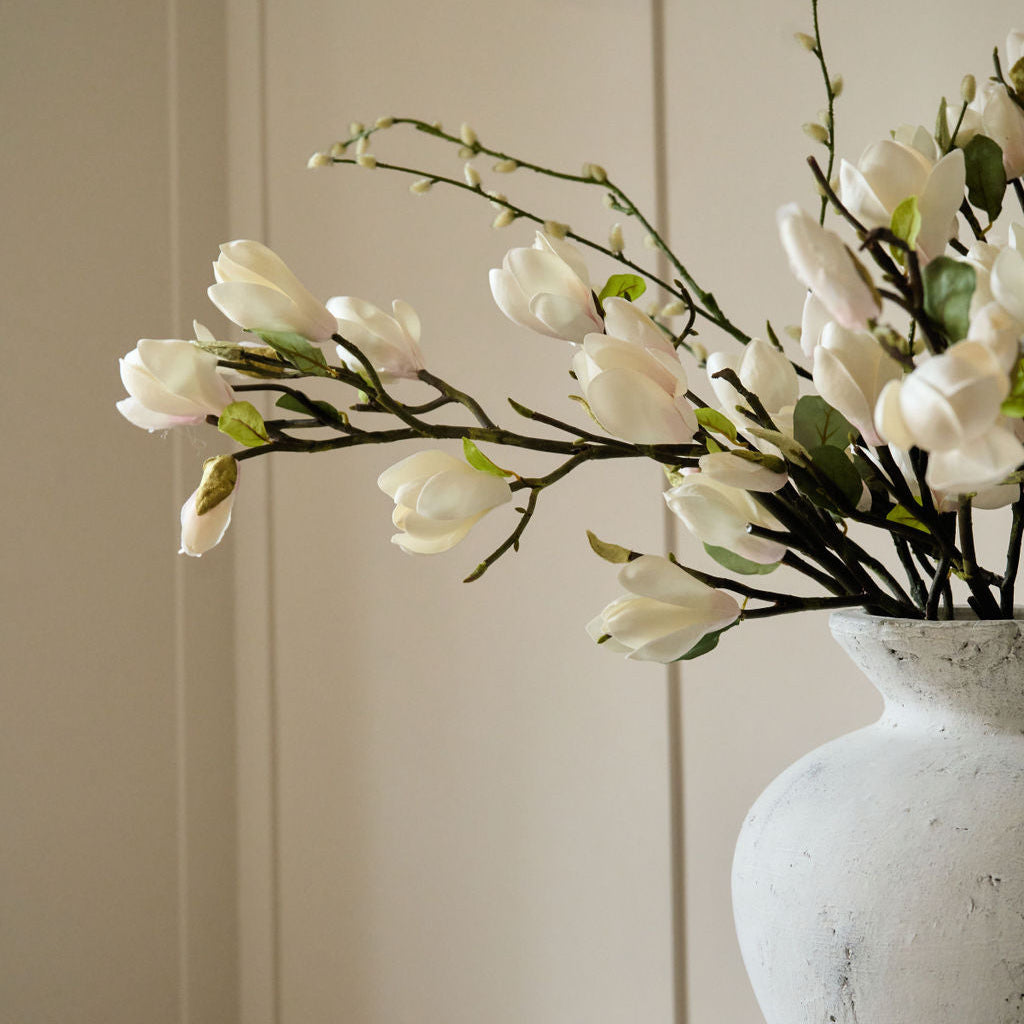 Luxury Tall White Faux Magnolia