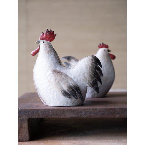 Ceramic Rooster and Hen Set