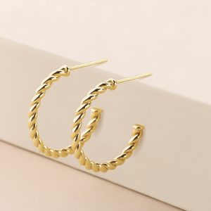 18k gold hoop earrings