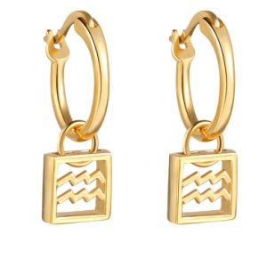 aquarius huggie earrings