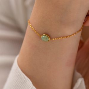 dainty natural stone bracelet