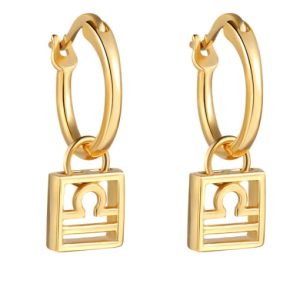 libra huggie earrings