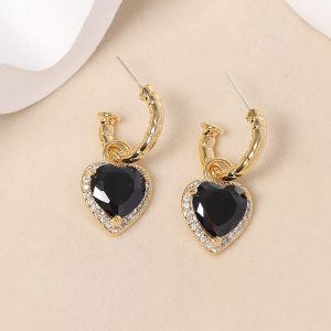 heart drop earrings