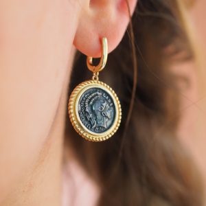 pendant coin earrings