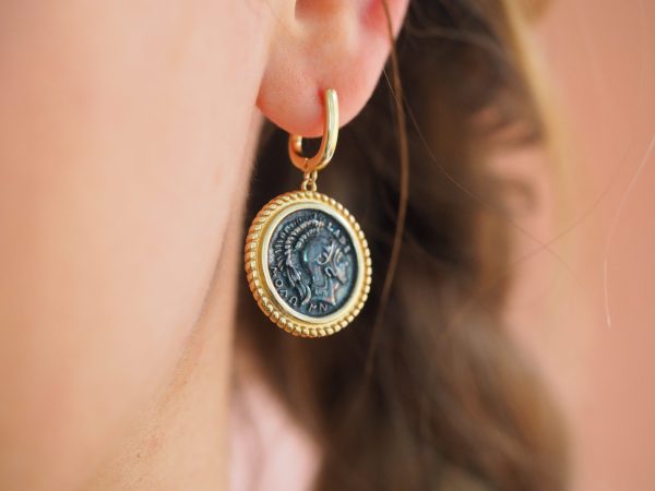 pendant coin earrings