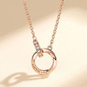 cubic zirconia geometric necklace