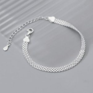 minimalist link bracelet silver