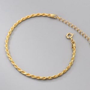 irregular twist gold chain bracelet