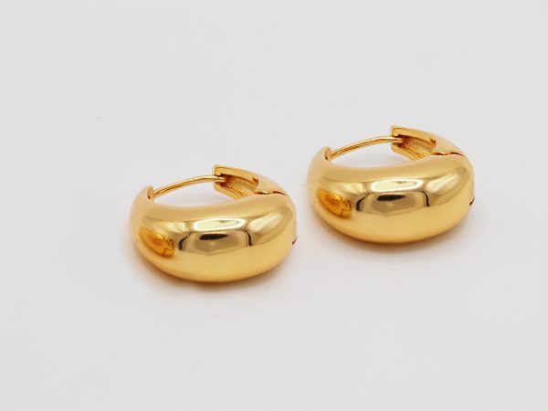 oblong gold earrings