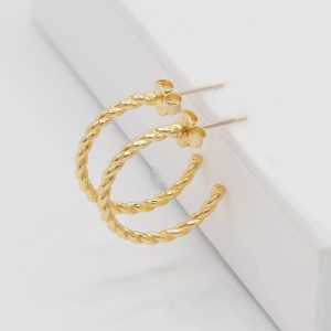 twist hoop earrings