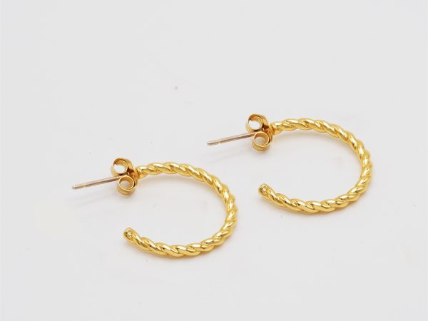 twist hoop earrings