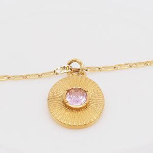 sunshaped zircon necklace