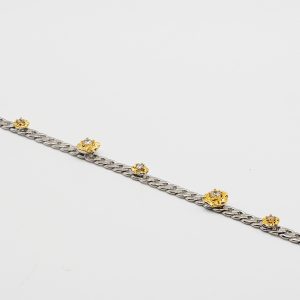 daisy silver chain bracelet