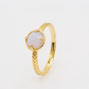 gold plated rosecut ring