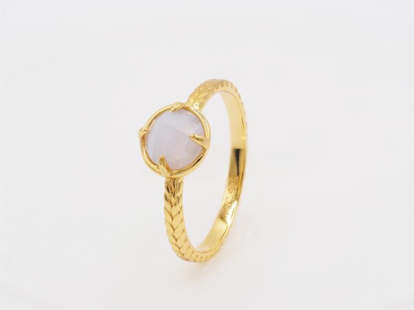 gold plated rosecut ring