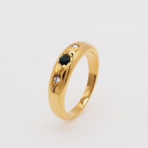 geometric minimalist band ring