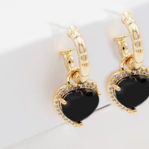 heart drop earrings