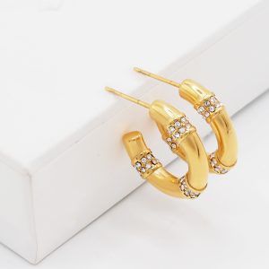 gold huggie earrings