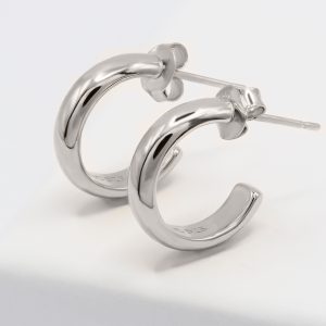 silver hoop earrings