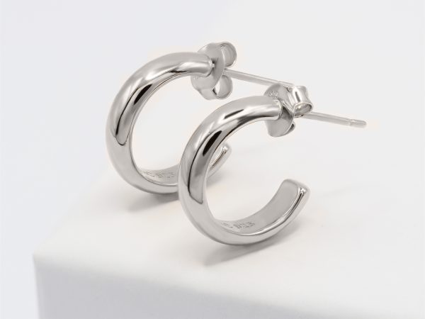 silver hoop earrings