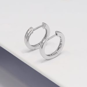 small hoop silver earrings