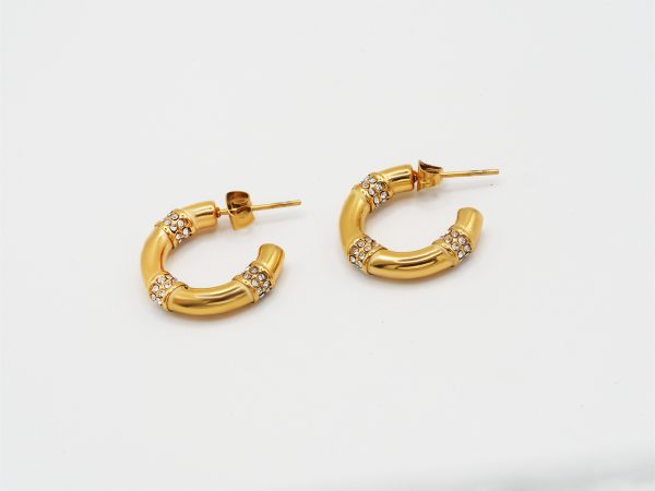 gold huggie earrings