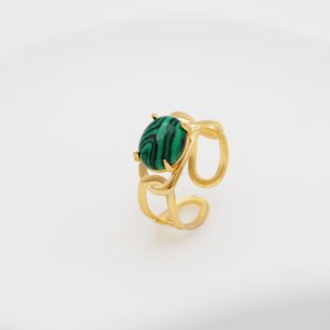 malachite open ring