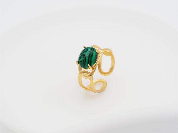 malachite open ring