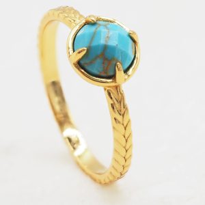 turquoise round ring