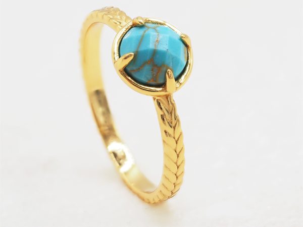 turquoise round ring