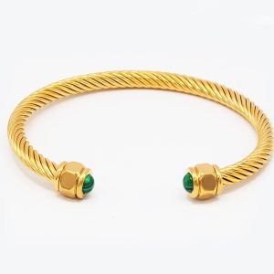 twist green bangle