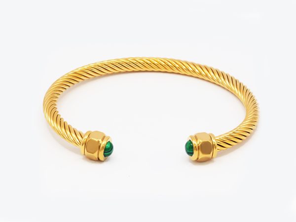 twist green bangle