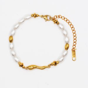 pearl gold bracelet