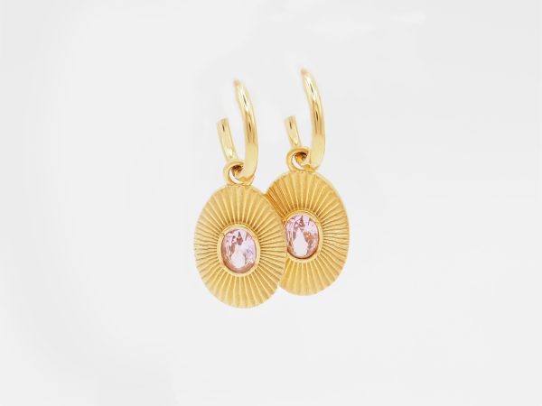 sunshaped zircon earrings